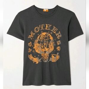 MOTHER Graphic T-shirt Gray/Orange Great Cond Women's Size XS